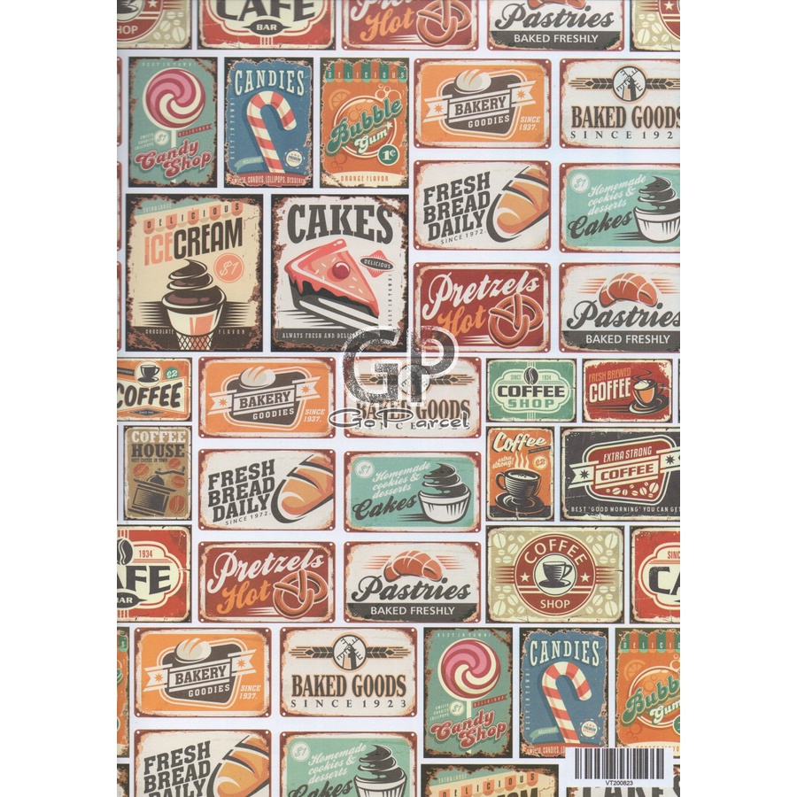 ( 5 Lembar ) KERTAS KADO VL NEWSPAPER - GIFT WRAPPING PAPER COFFEE SHOP / CAKES / PREMIUM BROWN KRAFT 80 GRAM VINTAGE CLASSIC PROPERTY PHOTOGRAPHY FOR BACKGROUND COVER STUDIO / EUSTHATIC