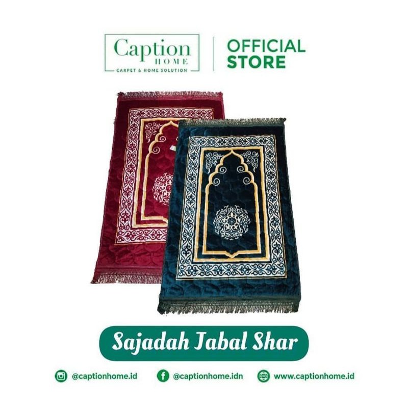 Sajadah jabal shar tebal empuk caption home