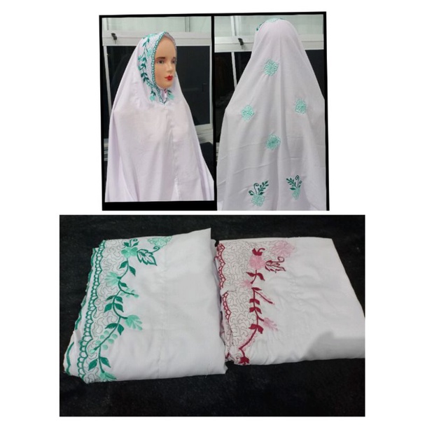 mukena polino bordir simpel