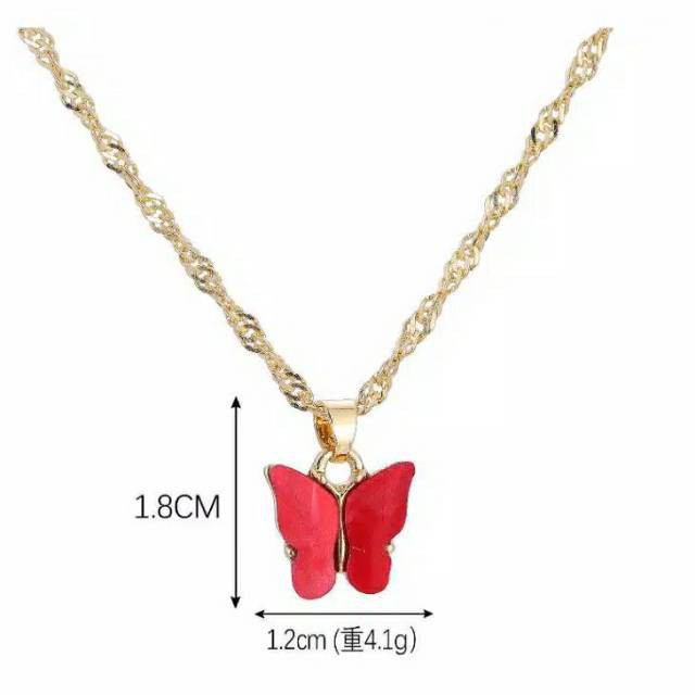 Kalung Korea Kupu Kupu Cantik Warna Warni Elegan PGM K68