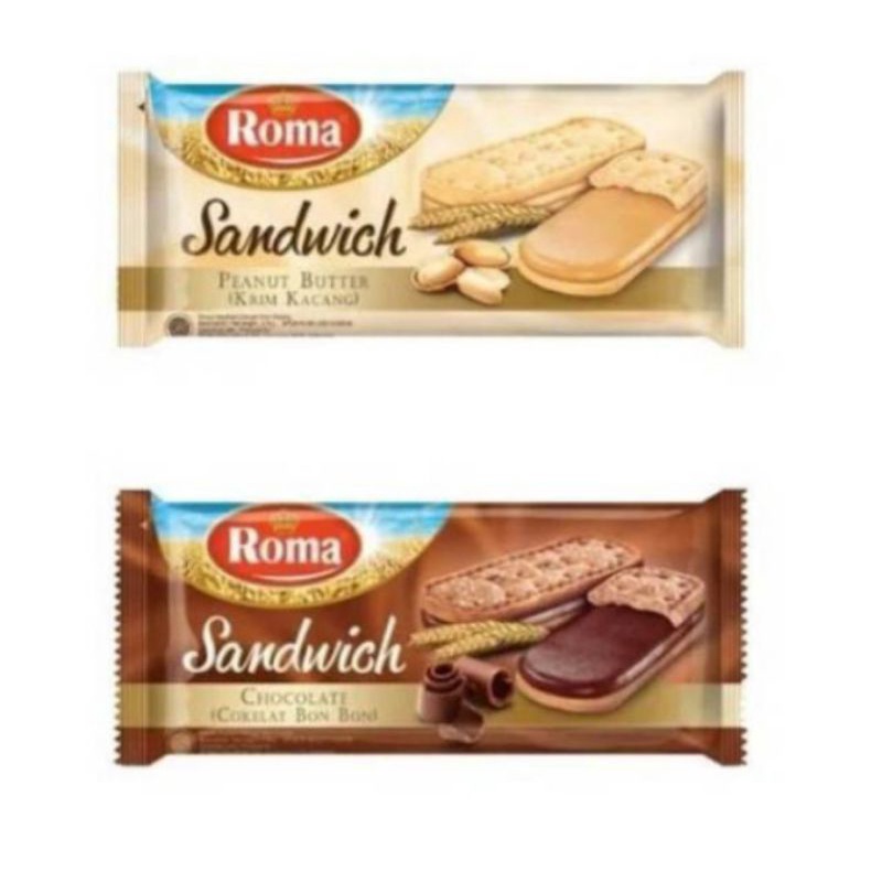 

ROMA SANDWICH COKLAT / SANDWICH KACANG BUTTER 216GR