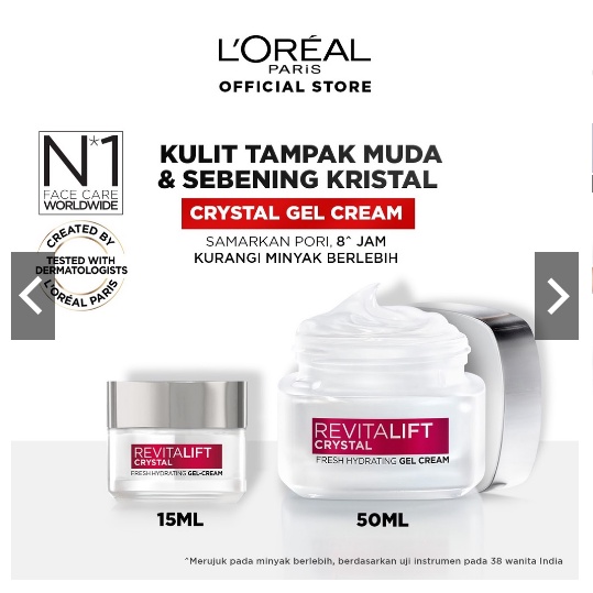 L'Oreal Paris Revitalift Crystal Gel Cream - Skincare Loreal