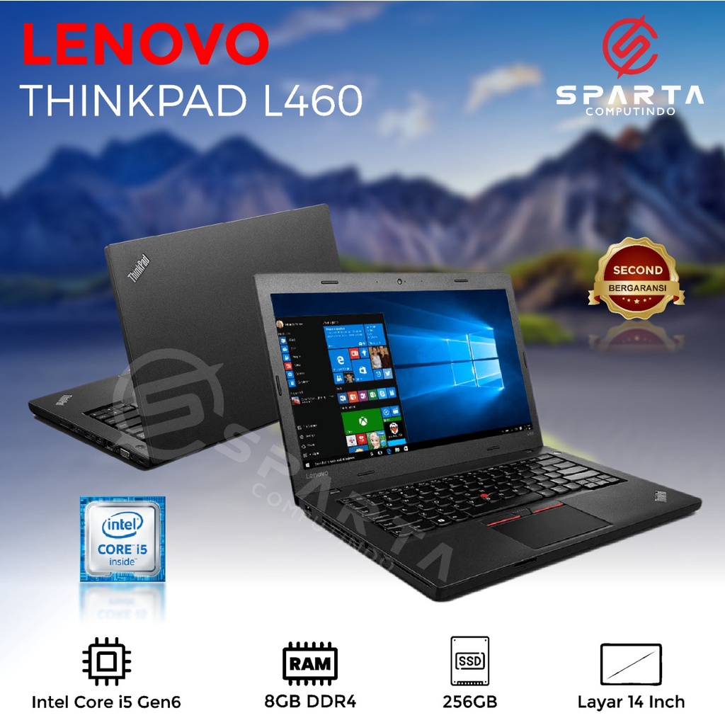 Lenovo Thinkpad L460 Core i5 Ram 8GB SSD 256GB Layar 14&quot; Second Bergaransi