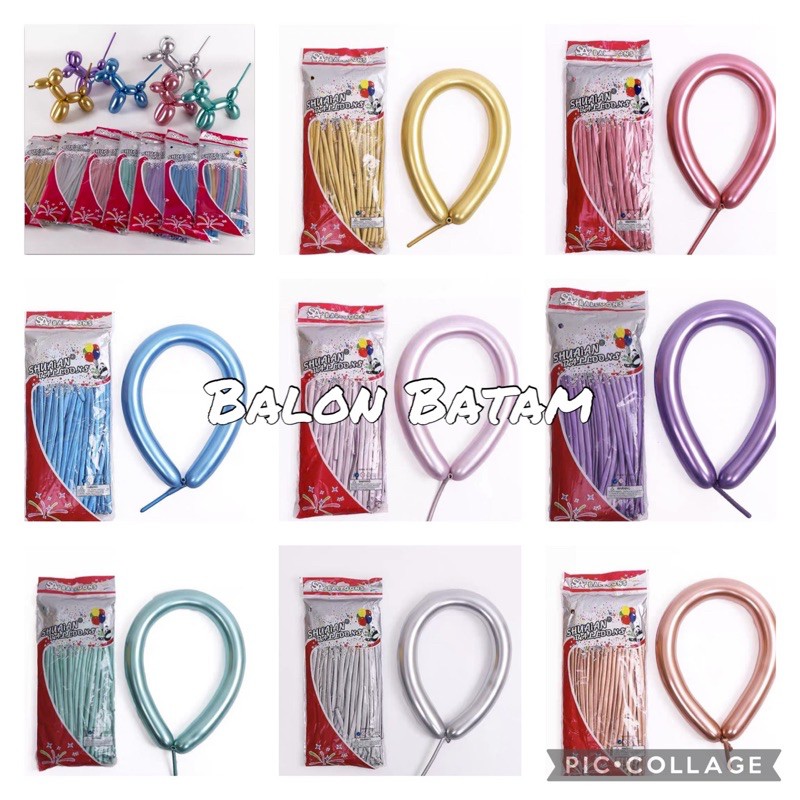 Grosir isi 100pcs Balon Pentil / Twist Chrome