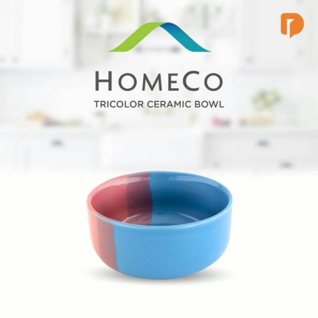 Mangkok keramik tricolor/ 1 lusin