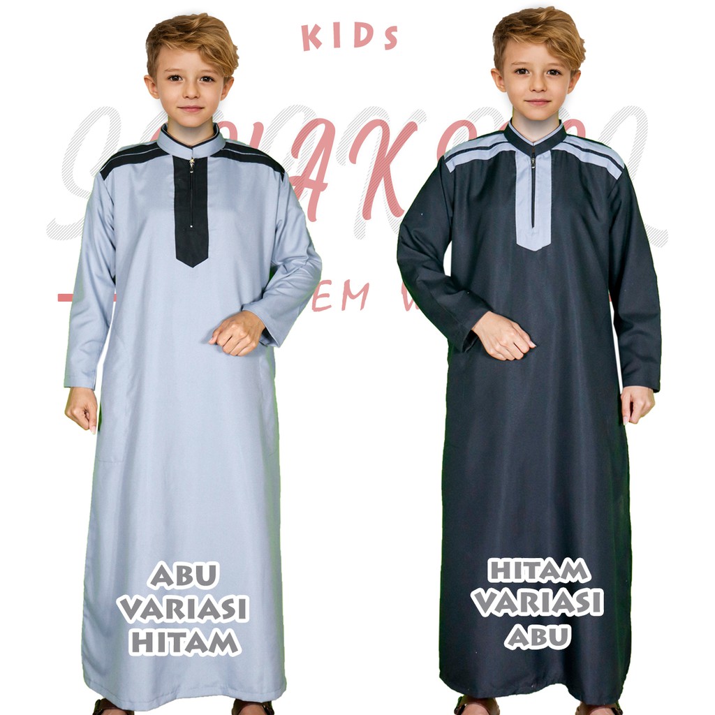 Jubah Anak Laki laki Baju Gamis Anak Laki laki 2 - 12 Tahun Shakeil