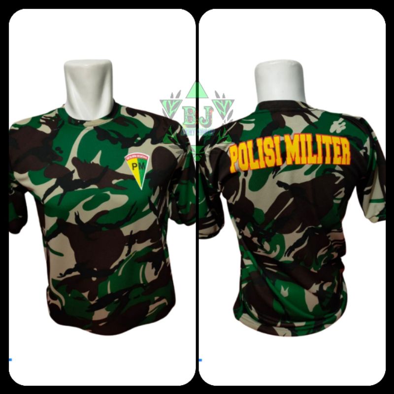 kaos oblong pm drayfit/Jersey kaos pdl loreng pm/polisi militer kaos oblong pm loreng kaos Daleman p