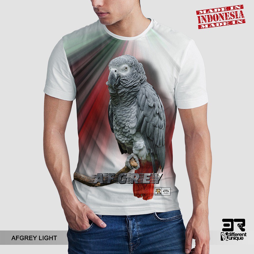 Kaos Print African Grey Parrot Light