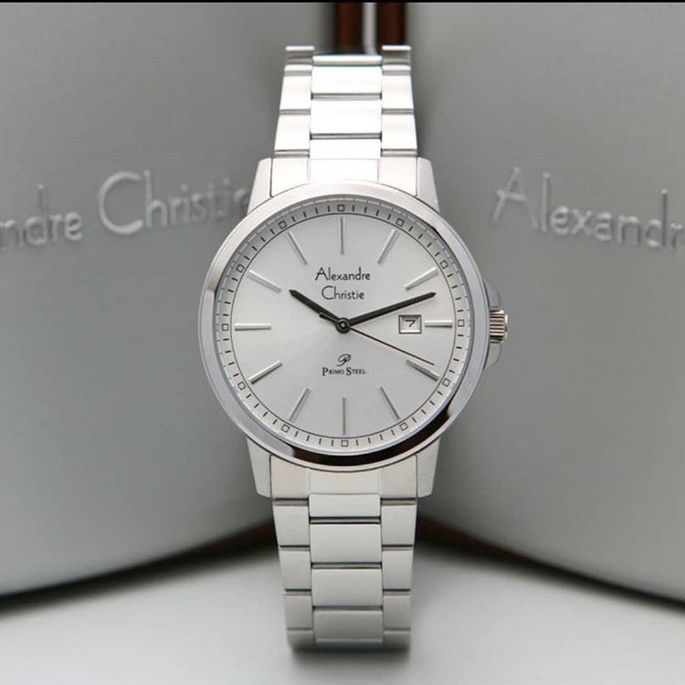 Alexandre Christie AC1014 Original Jam Tangan Wanita Stainless Full Silver