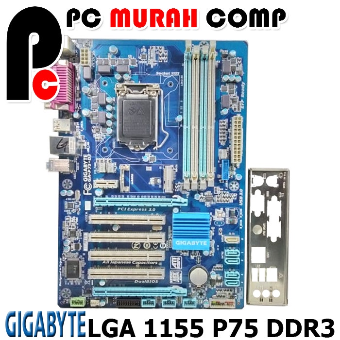 MAINBOARD LGA 1155 GA P75 D3 GIGABYTE USB 3.0 SATA 3 MAX 32GB