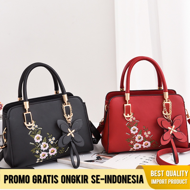 Tas Pesta Wanita Import Elegant 2020   Net Merah   All-Match Borr Bahu  Selempang