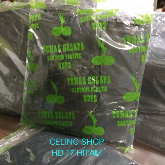 kantong plastik HITAM TUNAS kelapa uk17 hd17 kresek asoi