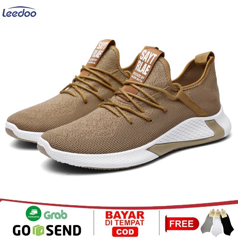 Leedoo Sepatu Sneakers Pria Casual Import Kanvas Running