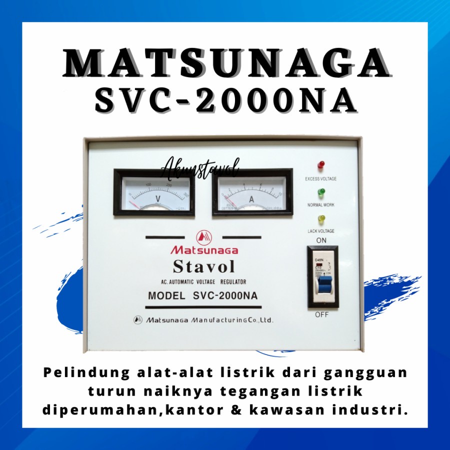 Stavolt Matsunaga SVC-2000VA - Stabilizer Listrik Matsunaga 2000 watt