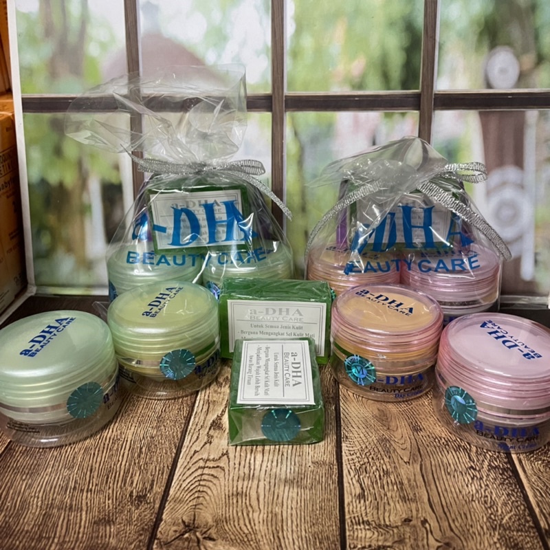 Paket Cream a Dha Hijau &amp; Pink Original ( Holo Mds Biru )