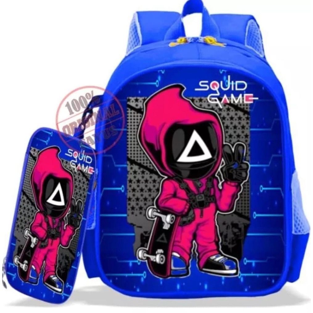 rasta_bags17 - PROMO TAS ANAK TERBARU 2021 TAS RANSEL PRIA SQUIDGAME / RANSEL ANAK COWO SEKOLAH SQUID GAME / TAS