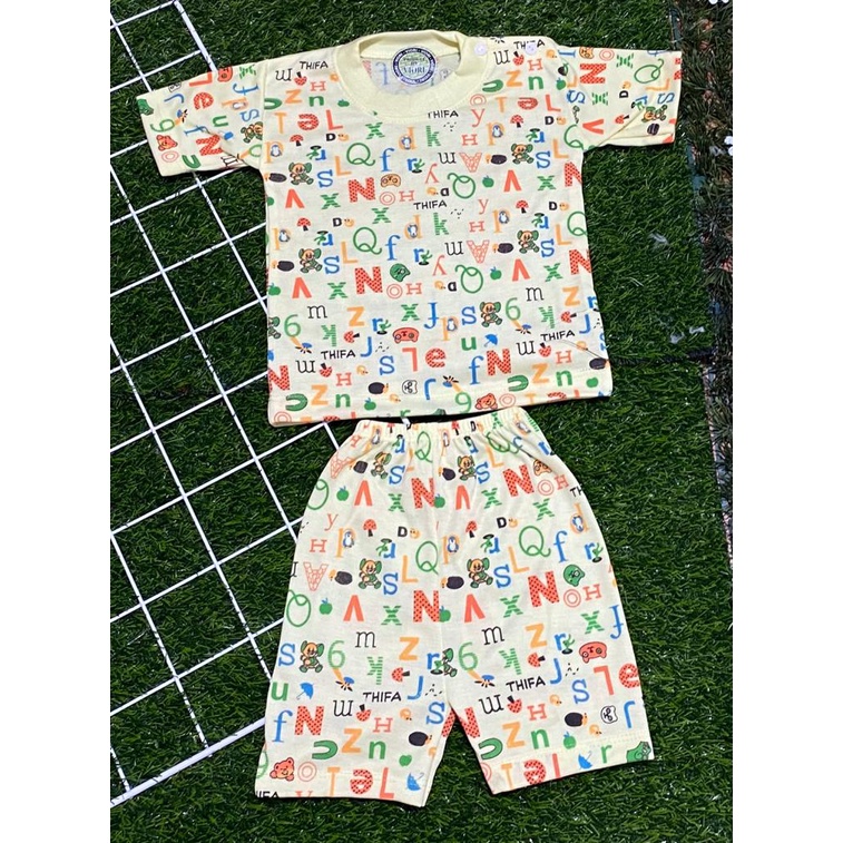 baju bayi abjad setalan pendek 3-18bulan (PD 040)