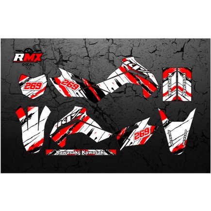 DECAL KLX 140 FULLBODY (004) DEKAL STIKER KLX 140 HITAM MERAH KUNING HIJAU BIRU MUDA/TUA GOLD EMAS P