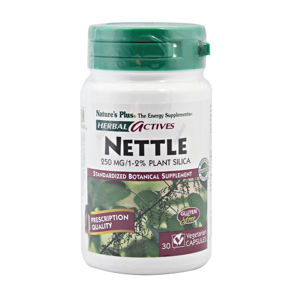 Natures Plus Herbal Actives Nettle - 30 Capsules