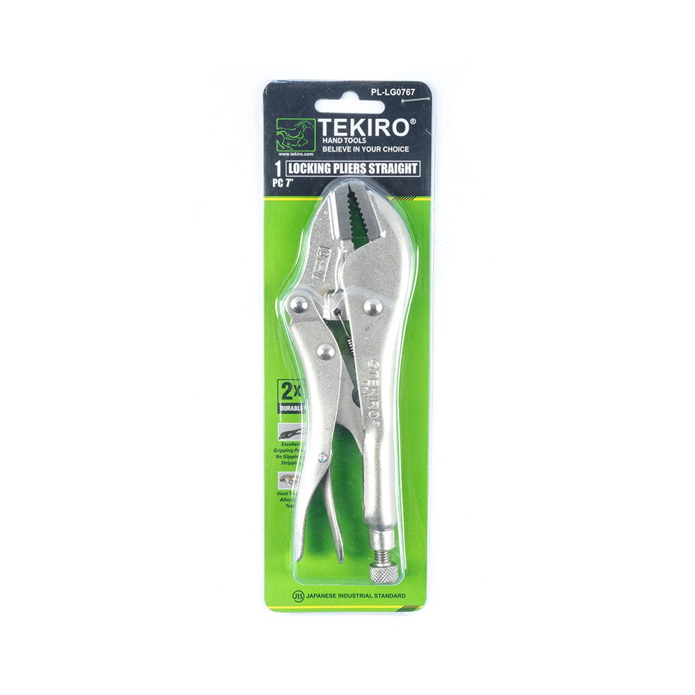 TEKIRO LOCKING PLIERS STRAIGHT 7 inch Tekiro TANG BUAYA LURUS 7 in PL-LG0767