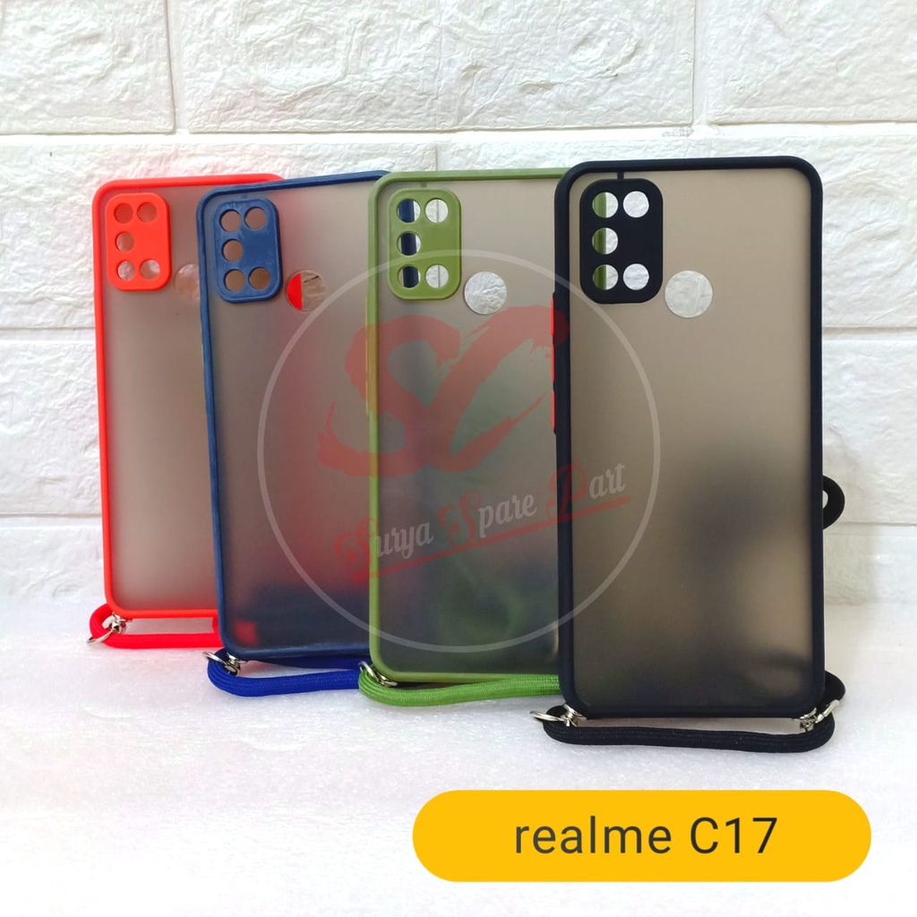 CASE MATTE + TALI LANYARD - SLING CASE MATTE REALME 7 REALME 7I C17 - SC