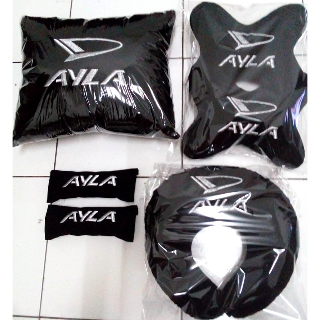 Daihatsu Ayla bantal aksesoris mobil sandaran kepala headrest custom car set 4 in 1