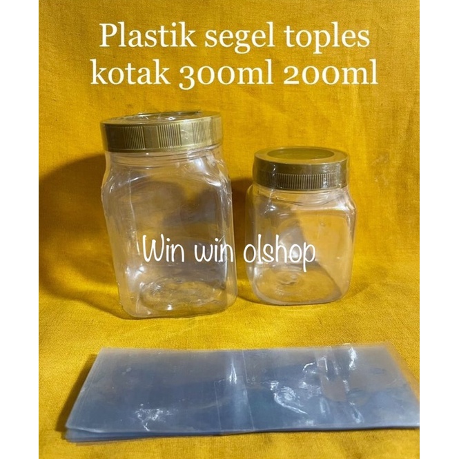 segel plastik botol sambal 200gram / plastik segel toples sambal kotak / plastik segel shrink