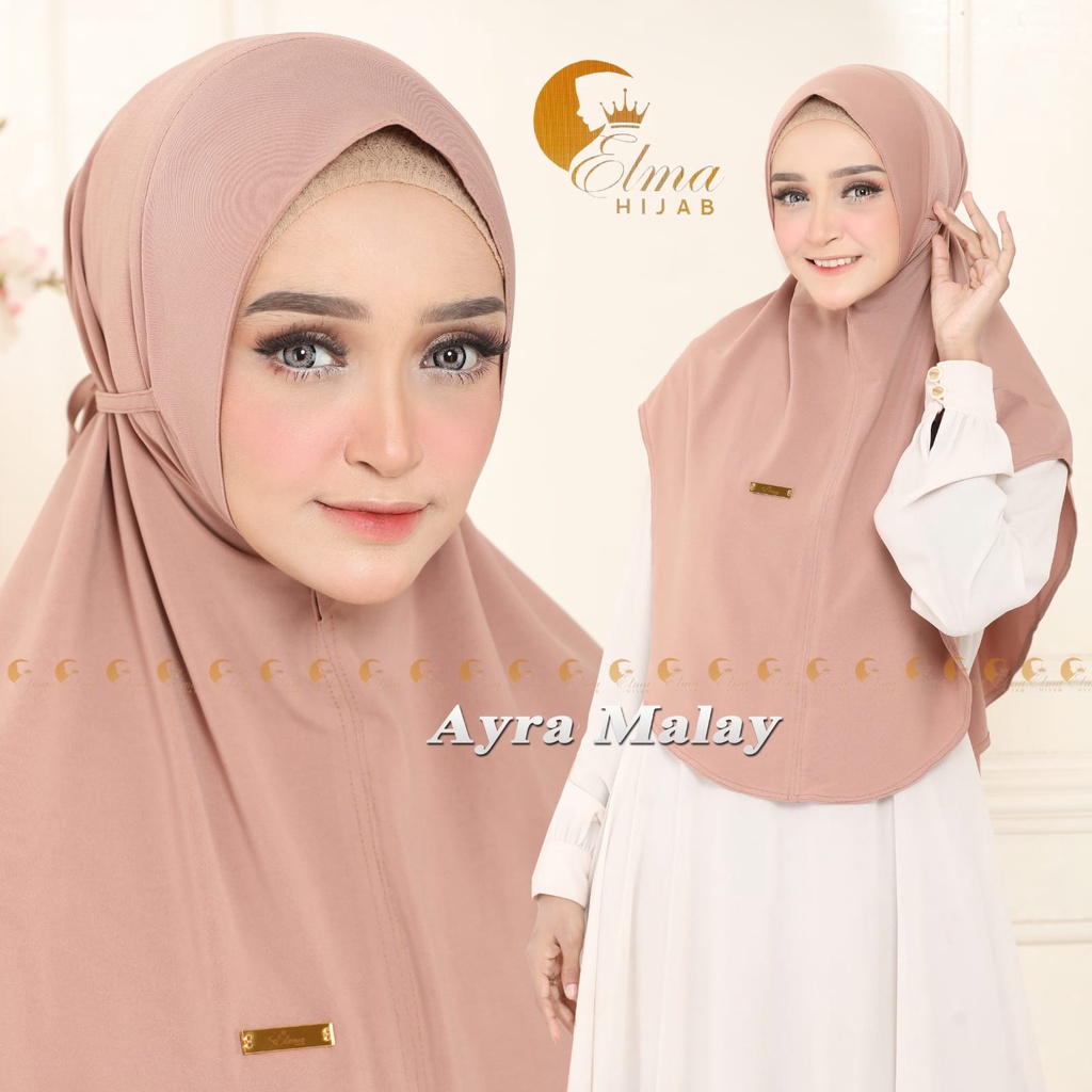 Hijab Instan Ayra Malay Bahan Jersey Super By Elma Hijab