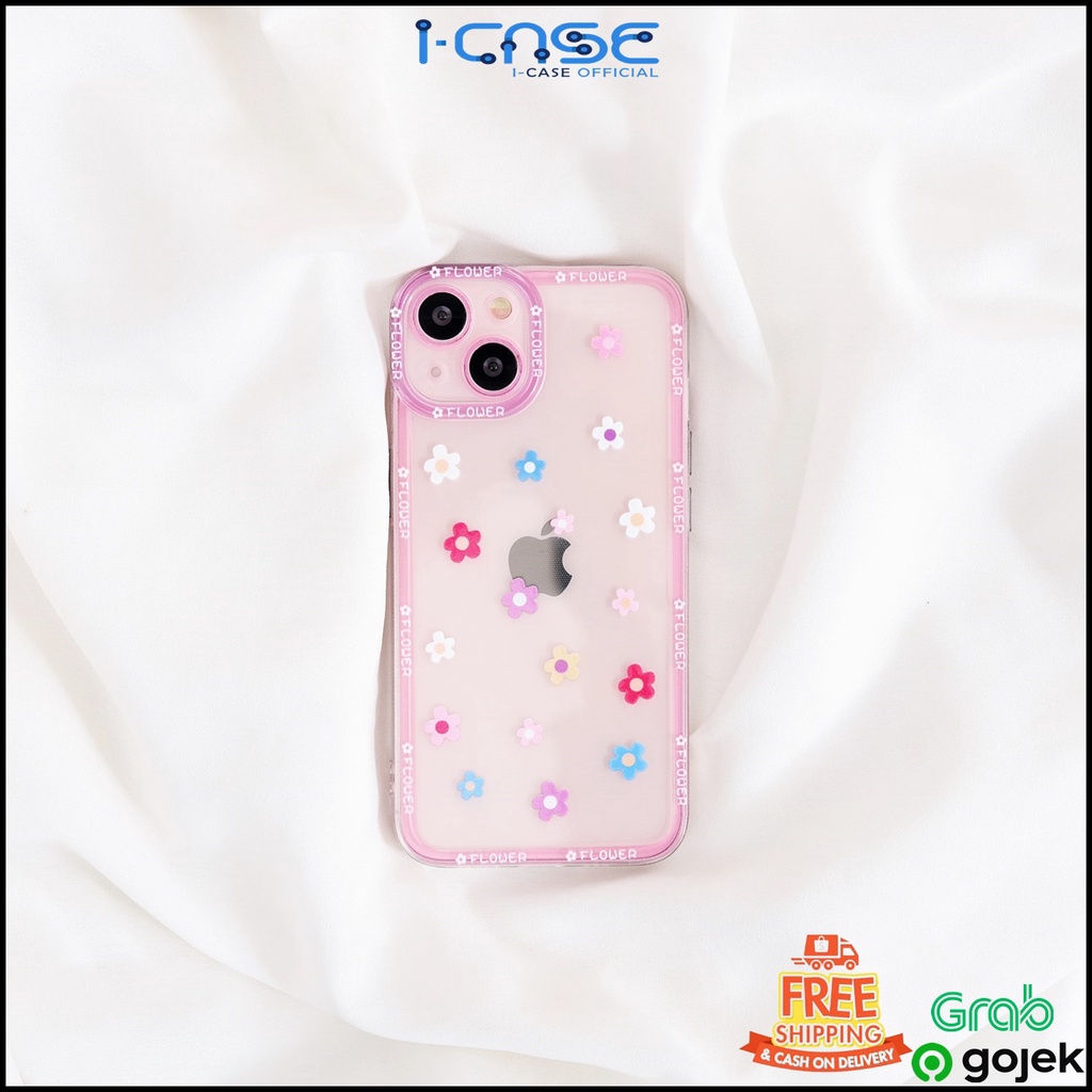 Soft Case Clear Little Flowers Full Lens Cover For iPhone 7 8 PLUS XR X XS MAX 11 12 13 MINI PRO MAX