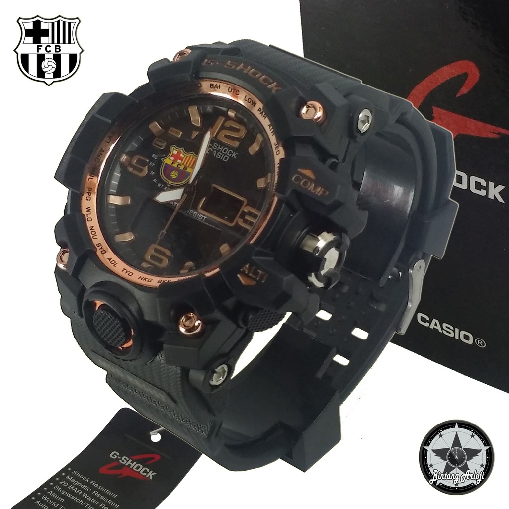 { EXCLUSIVE } JAM TANGAN BARCELONA FC DUAL TIME (LIST ROSE GOLD)