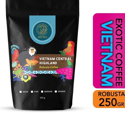 

(kode-491) ARUTALA Kopi Vietnam Central Highland Robusta 250 gram $$