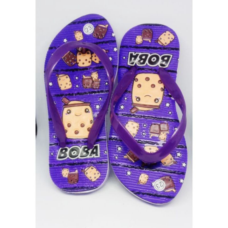 [Size 21-25] SANDAL BOBA SANDAL JEPIT ANAK PEREMPUAN 1-8 TAHUN MOTIF BOBA VIRAL / SANCU SANDAL LUCU ANAK CEWEK