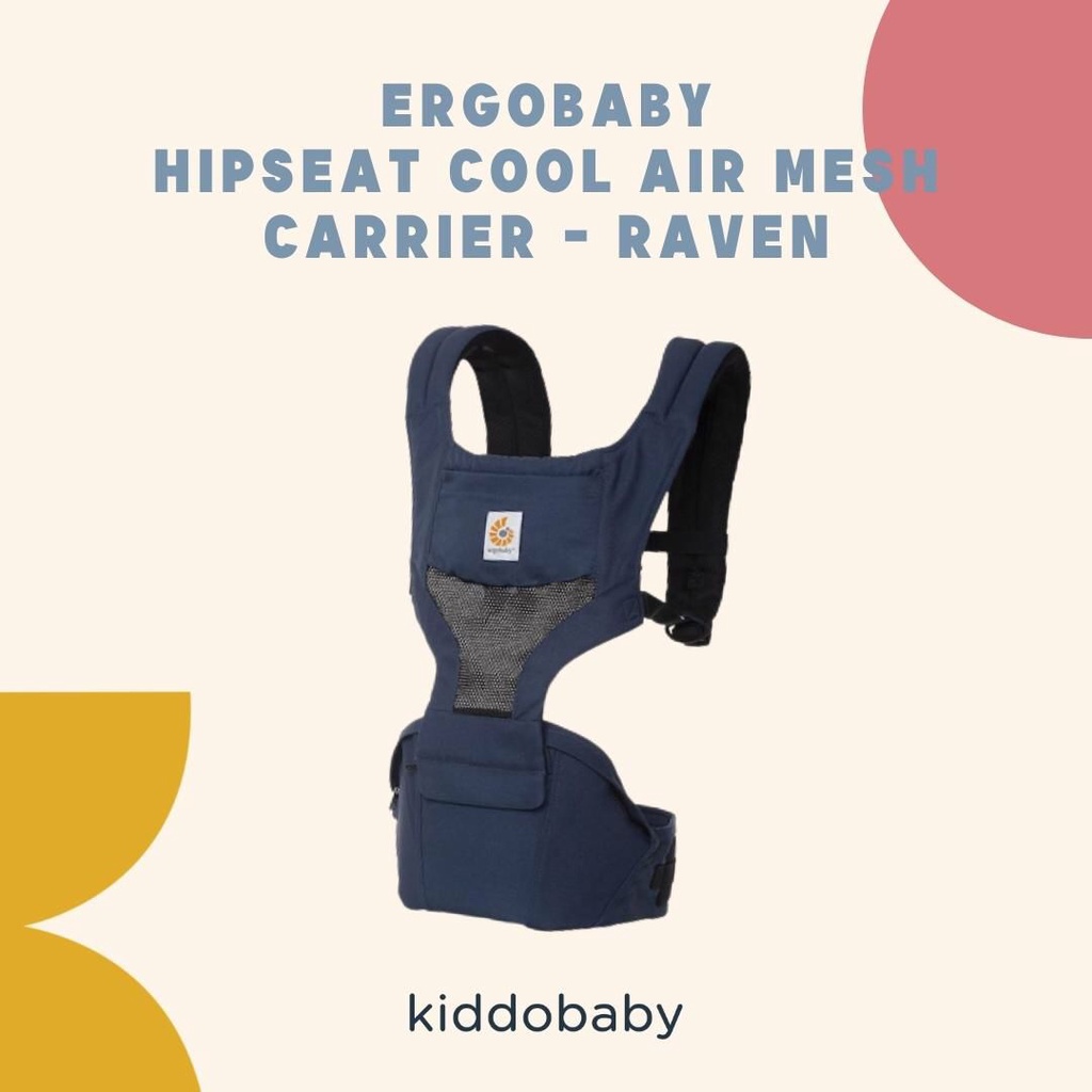 ErgoBaby Hipseat Cool Air Mesh Carrier - Raven