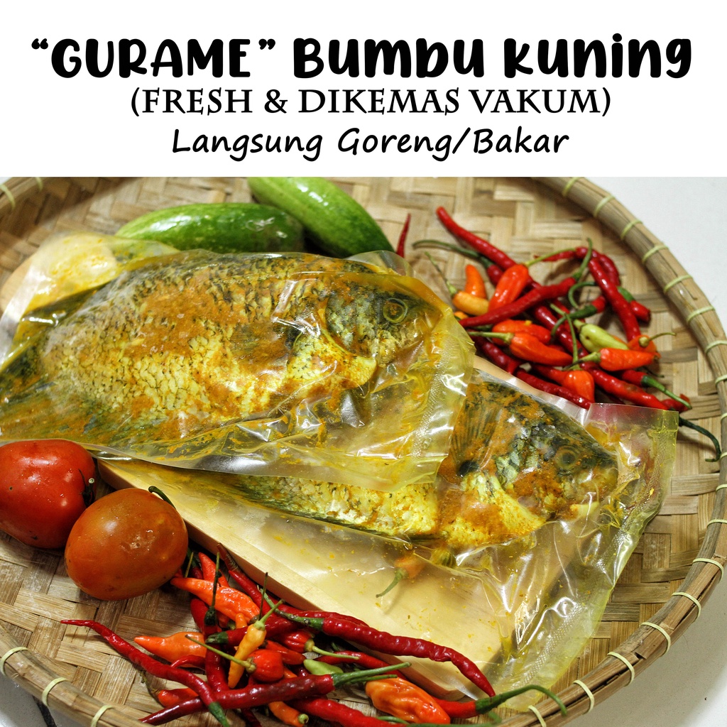 

Gurame Bumbu Kuning : Praktis, Tinggal Goreng/Bakar (1000 gram)