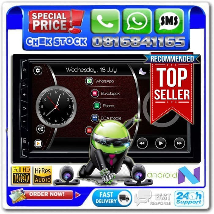 TAPE MOBIL - HEADUNIT ANDROID TOMIKO 7088D 7 INCH - OS 7.1 MTECH 8803