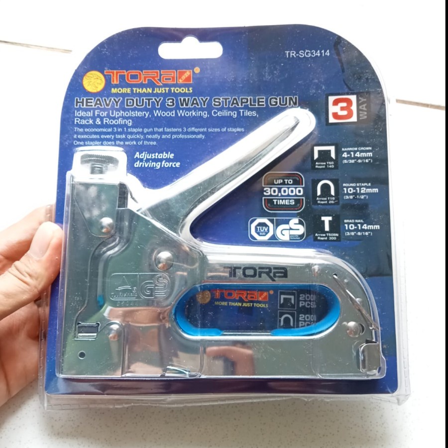 FREE PAKU TORA Staple Gun 3 Ways - Staples Gun 3 In 1 Staple Staples Steples Gun Tembak 3 in 1 Jok Kulit Kayu Karpet