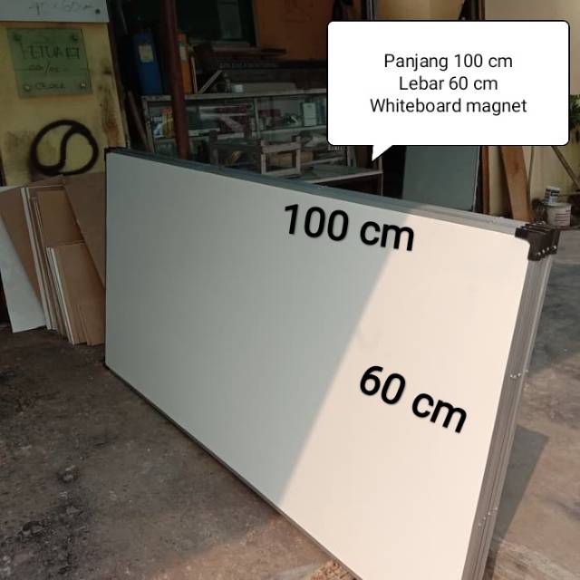 

Whiteboard 120 x 60cm Papan tulis magnet ukuran 60 x 120 cm
