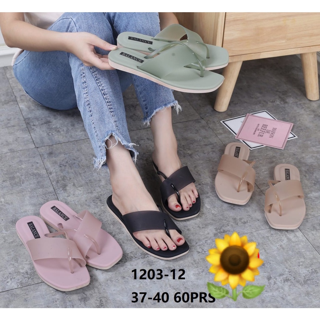 Sandal Karet Jelly Wedges Wanita import Model Terbaru Original Kekinian by AGUNG STYLE Balance 1203-12