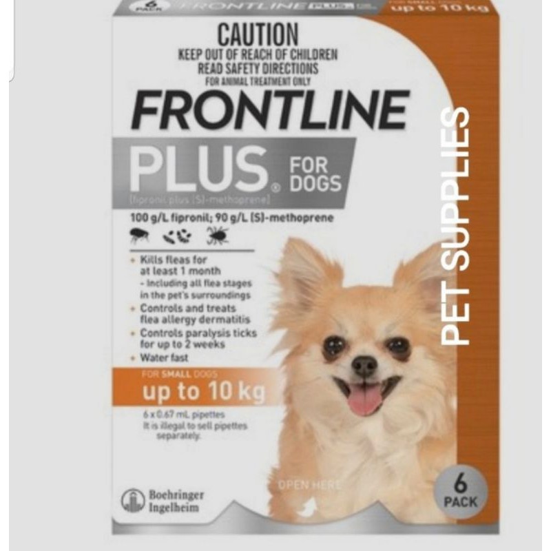 Obat kutu anjing FRONTLINE PLUS ukuran small (up to 10 kg) original MERIAL
