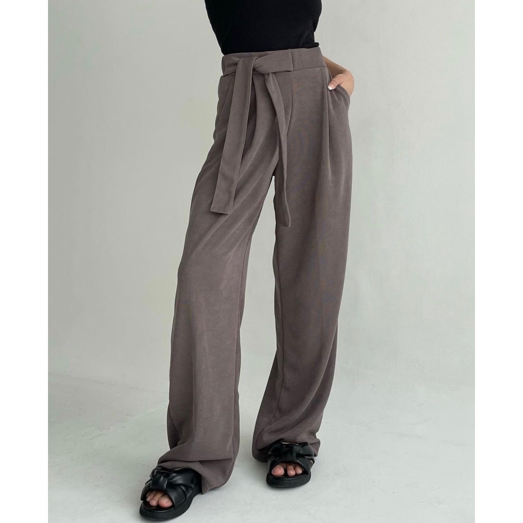 POTTIE - Maven Knit Pants - Celana High Waist Kulot Panjang Wanita