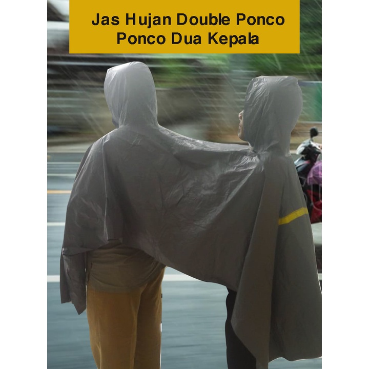 Jas Hujan Dewasa Double Ponco Dua Kepala 2 in 1 Double Ponco Twin Scothlight