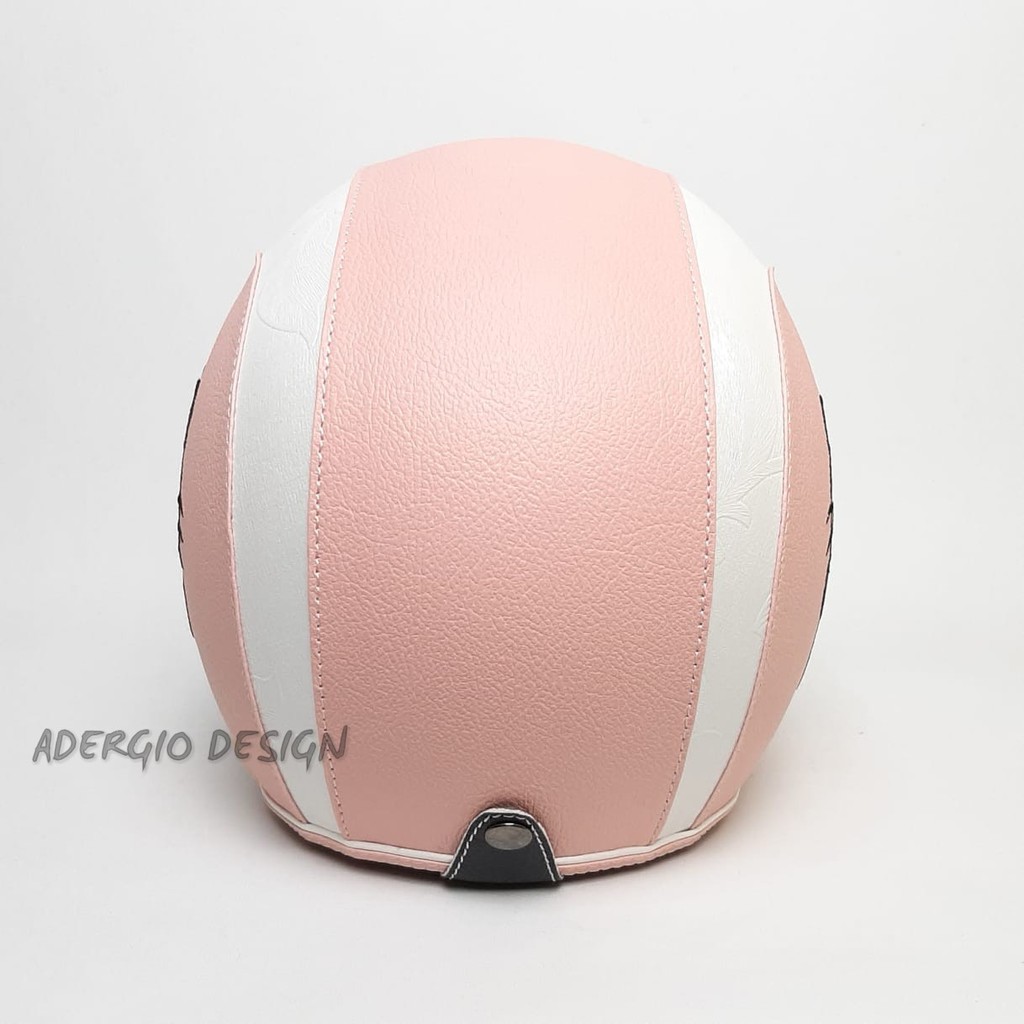 Helm Bogo Dewasa SNI Karakter Hello Kitty Pink Bordir