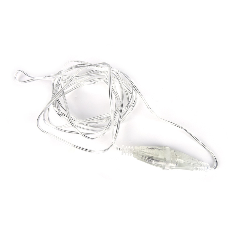 {LUCKID}3M EU Plug Extender Transparent Wire for Christmas LED String light Garden Decor