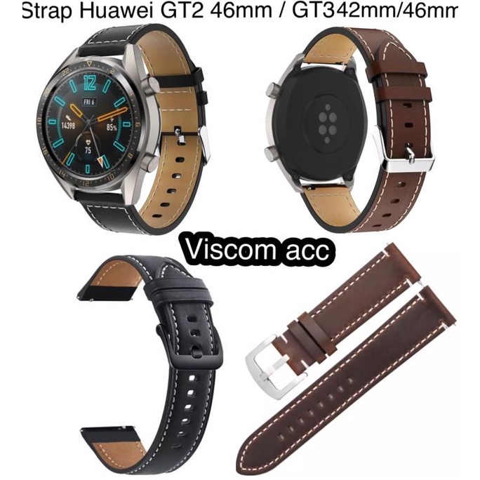 Aksesoris Strap Huawei Gt 2 46Mm / Gt3 42Mm / 46Mm Kulit 22Mm Hot