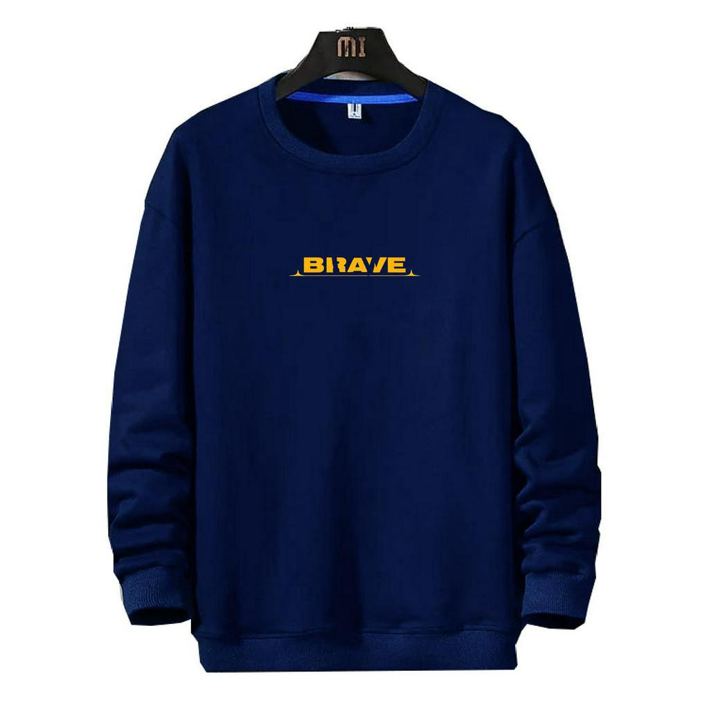 Sweater Pria BRAVE Crewneck terlaris Size L-XXL