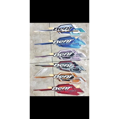 striping stiker honda beat karbu 2008 putih, biru, pink, hitam, orange, merah