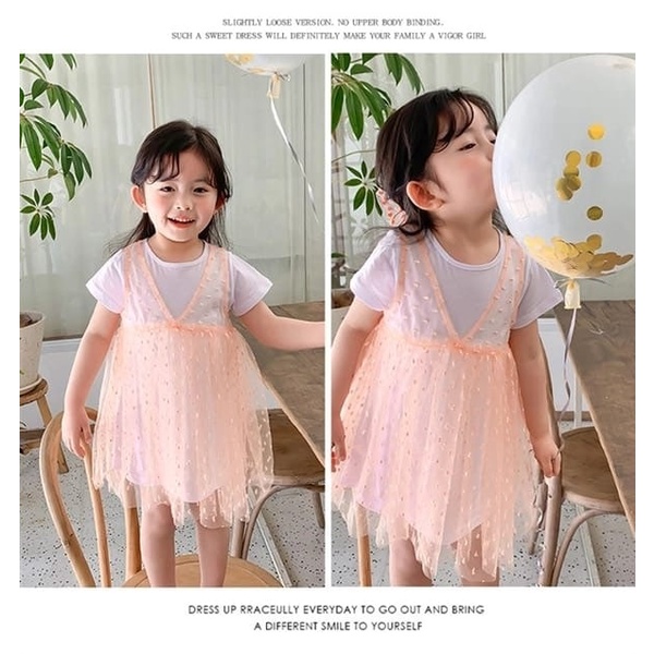 Promo !! Dress import anak /  Dress anak perempuan / dress furing dots kirana import uk 1-3th