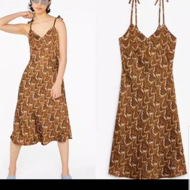 Monki classic snakeskin print slip dress