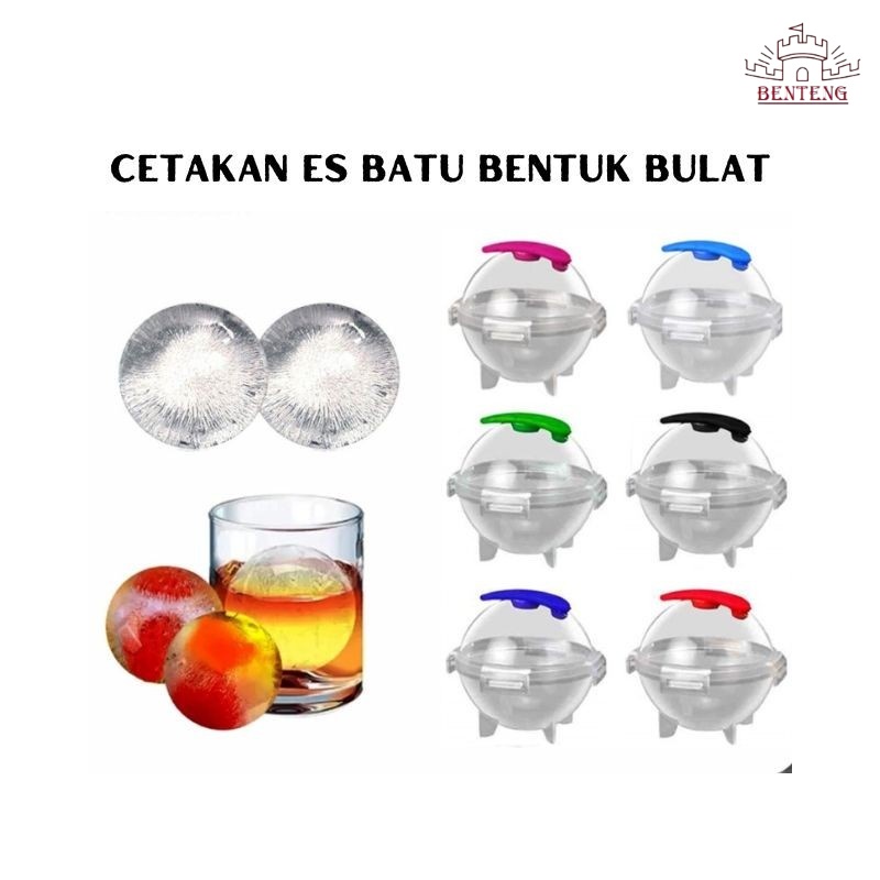 CE11 - Cetakan ES Batu Model Bulat Ice Cube Plastik