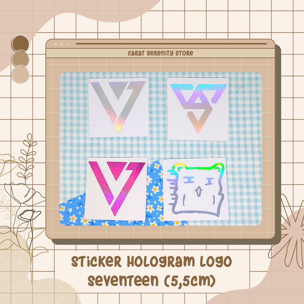 Sticker Hologram Logo Seventeen (Size 5,5cm )